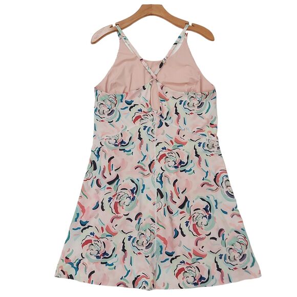 Athleta Infinity Activewear Dress Womens Medium Pink Elegance Floral Orchid - Picture 6 of 13